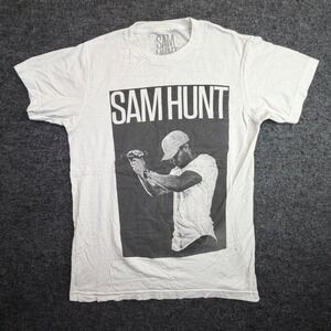 Sam Hunt T-Shirt Mens Small White 15 In A 30 Tour 2017 Concert Graphic Tee